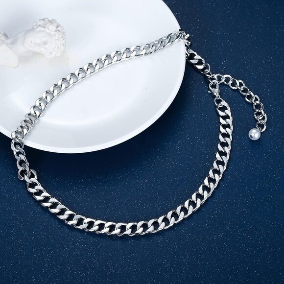 Gold Chain Necklace For Women Snake Chain Herringbone Necklace Gold Choker Neckl - Picture 7 of 7